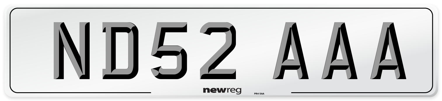 ND52 AAA Number Plate from New Reg